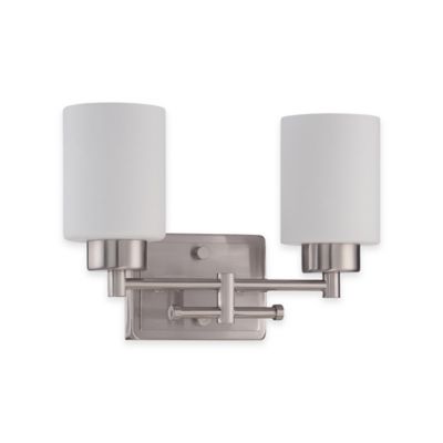 Buy Luminance Ledbury Sunset Lighting 2-Light Wall-Mount Vanity Fixture in Satin Nickel from Bed ...